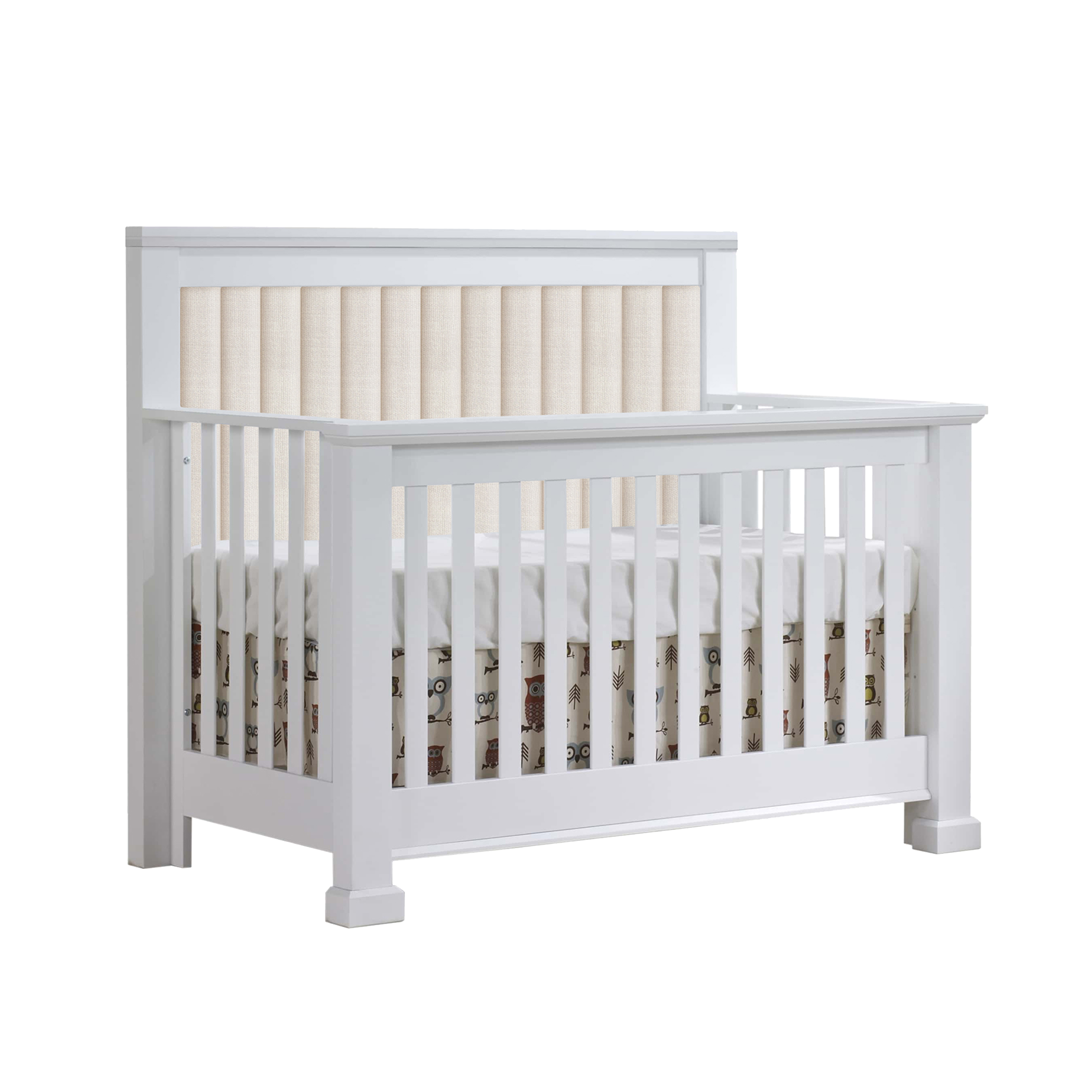 Lit de bébé convertible NATART Taylor 5 en 1 avec panneau capitonné
