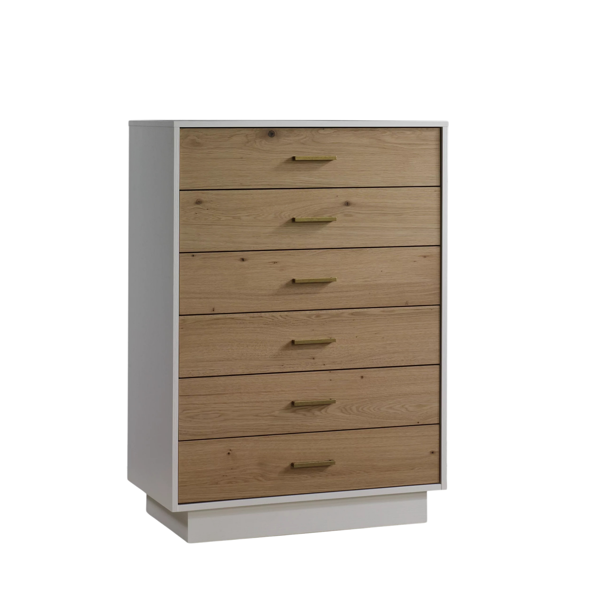 NATART Como Chest 6 Drawer Dresser Rustic OAK