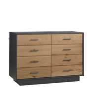 Thumbnail for NATART Como Double Dresser 52 8 Drawers Rustic OAK