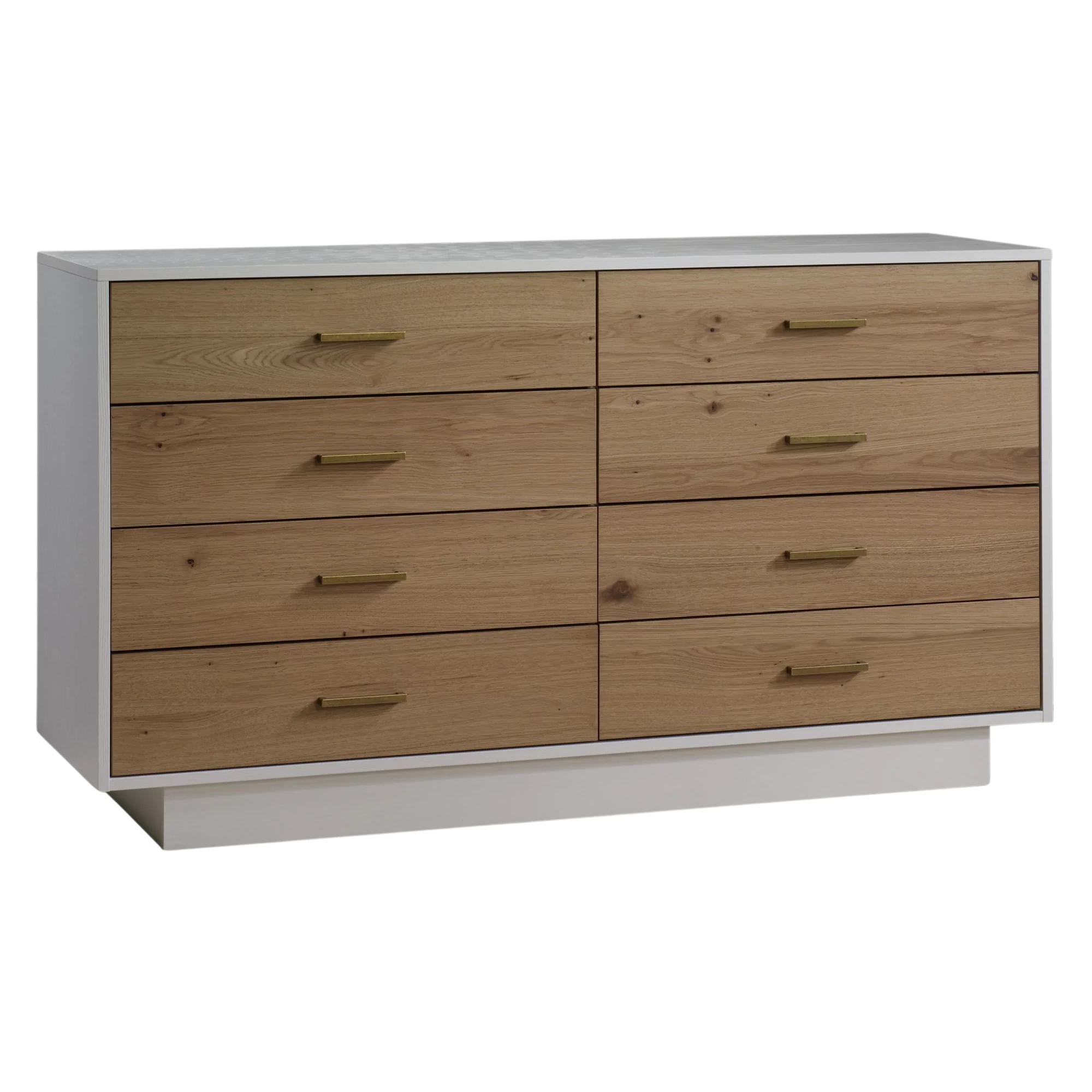 NATART Como Double Dresser 52 8 Drawers Rustic OAK