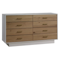 NATART Como Double Dresser 52 8 Drawers Rustic OAK