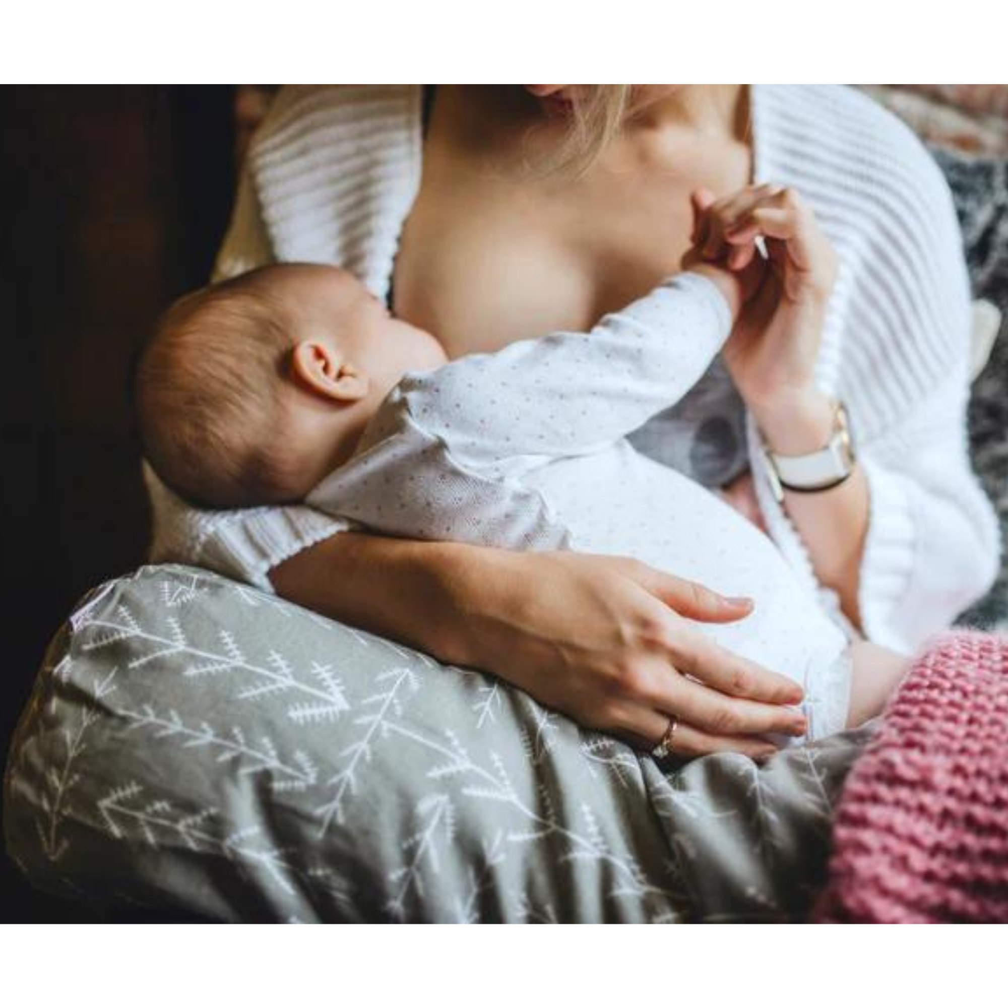 Coussin d'allaitement NEKA standard - Cœurs et roses