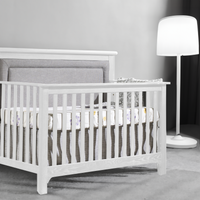 Thumbnail for NEST - Emerson 5-In-1 Convertible Crib With Upholstered Panel Fog