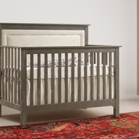 Thumbnail for NEST - Emerson 5-In-1 Convertible Crib With Upholstered Panel Talc