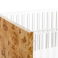 Thumbnail for NURSERY WORKS Altair Crib - Clear Acrylic With Burl