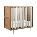 NURSERY WORKS Lit bébé Novella avec kit de conversion pour lit d'enfant - Frêne teinté/ivoire