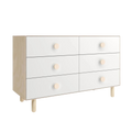 OEUF Dot 6-Drawer Dresser - Birch/White