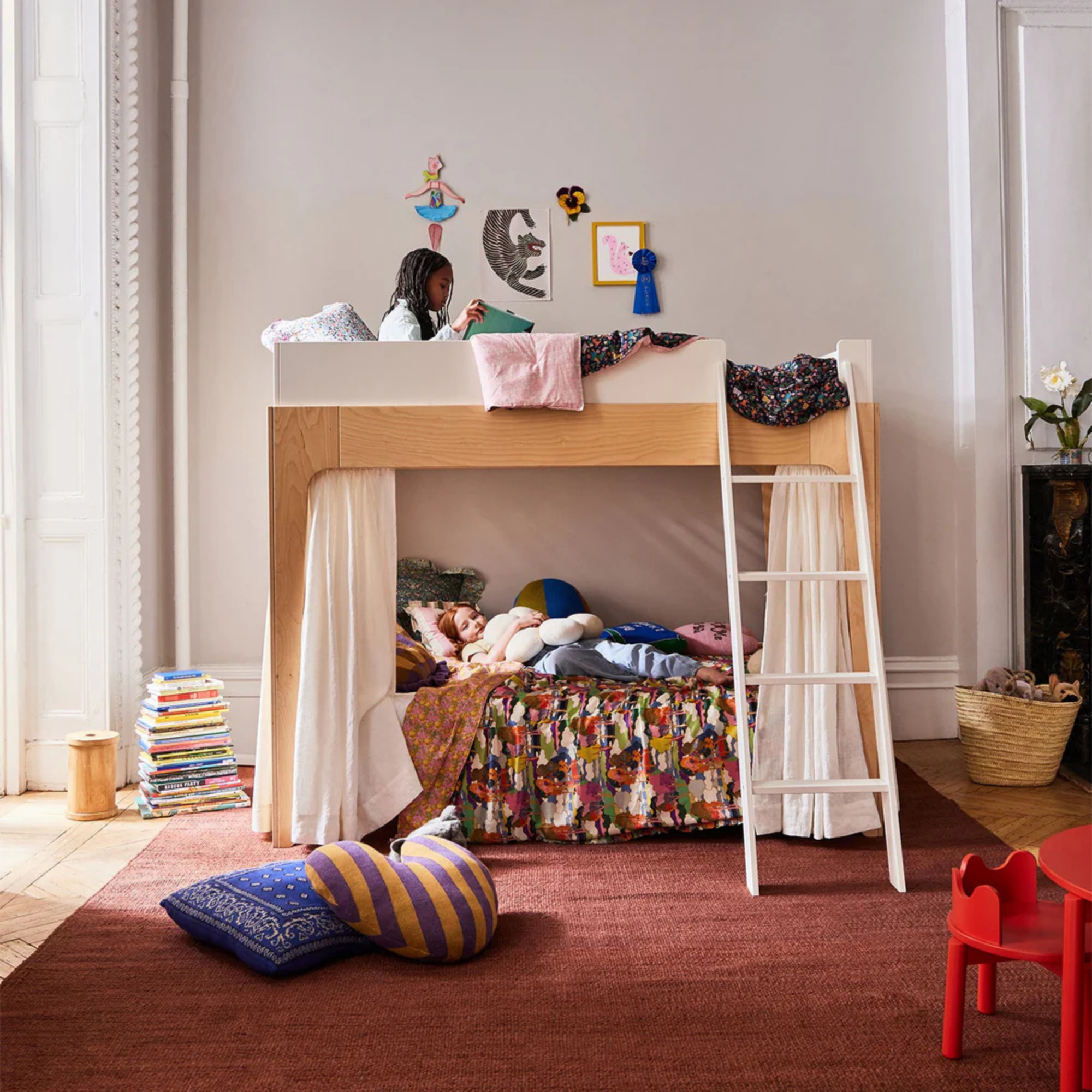 OEUF Perch Bunk Bed Full Size - White/Birch