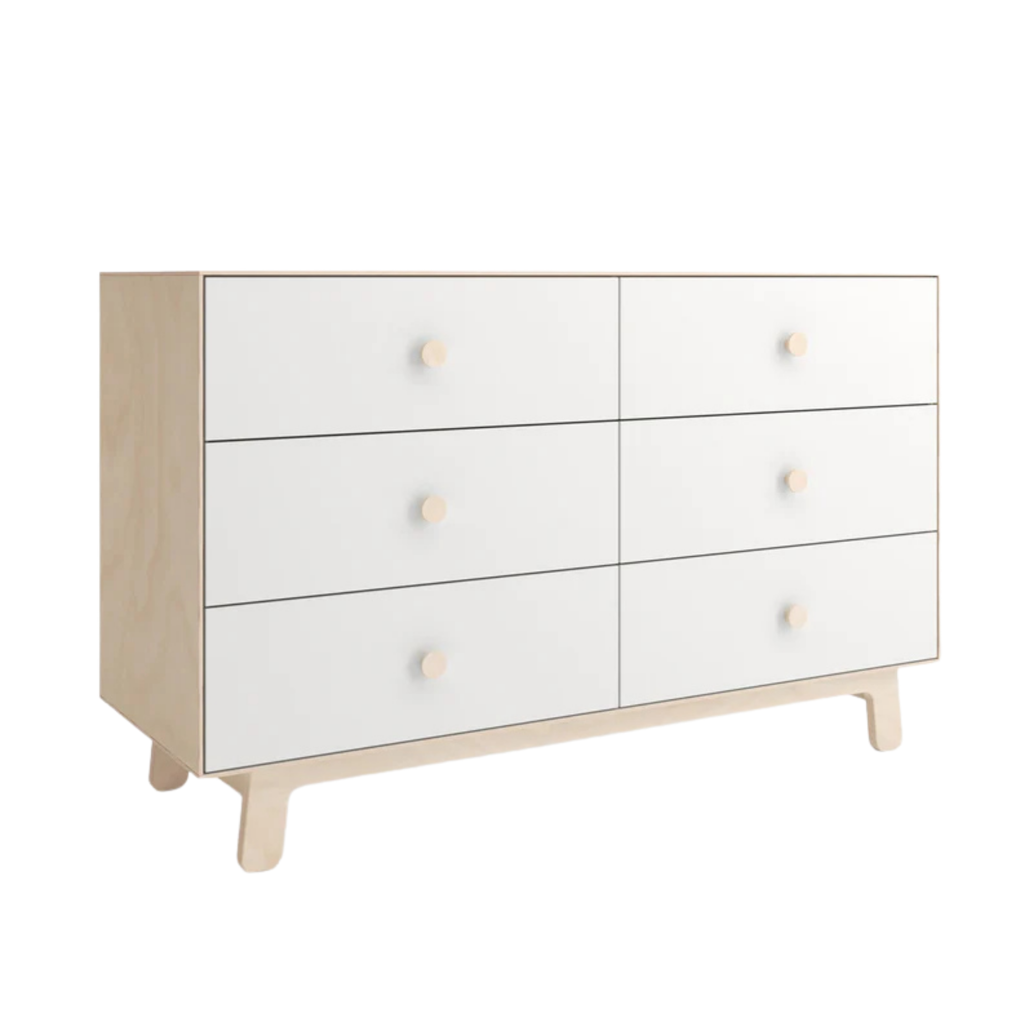OEUF Sparrow 6-Drawer Dresser - Birch/White