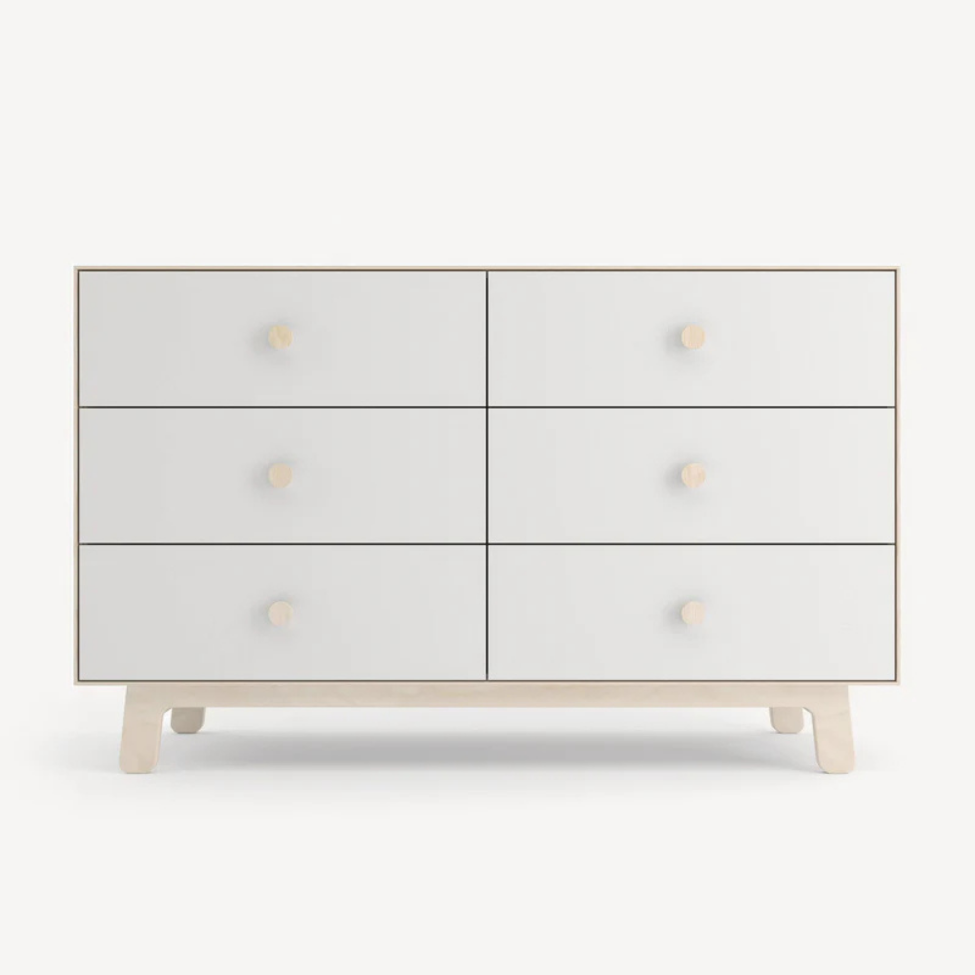 OEUF Sparrow 6-Drawer Dresser - Birch/White