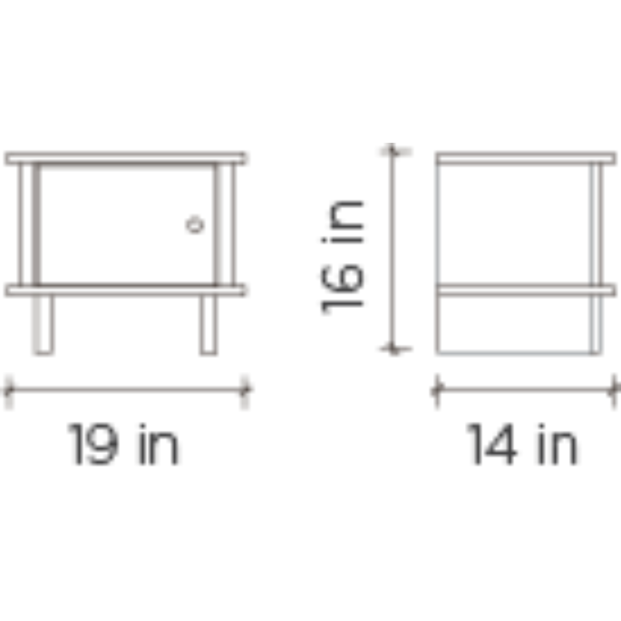 OEUF ML Night Stand - White/Birch