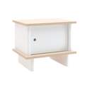 OEUF Table de nuit ML - Blanc/Bouleau