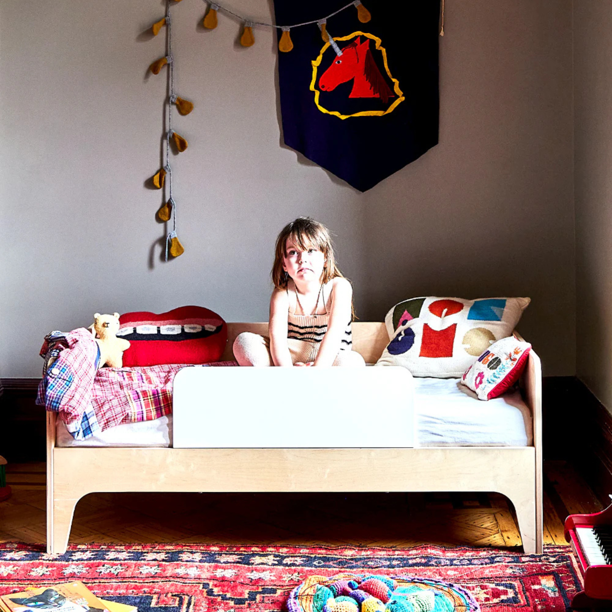 OEUF Perch Toddler Bed - White/Birch