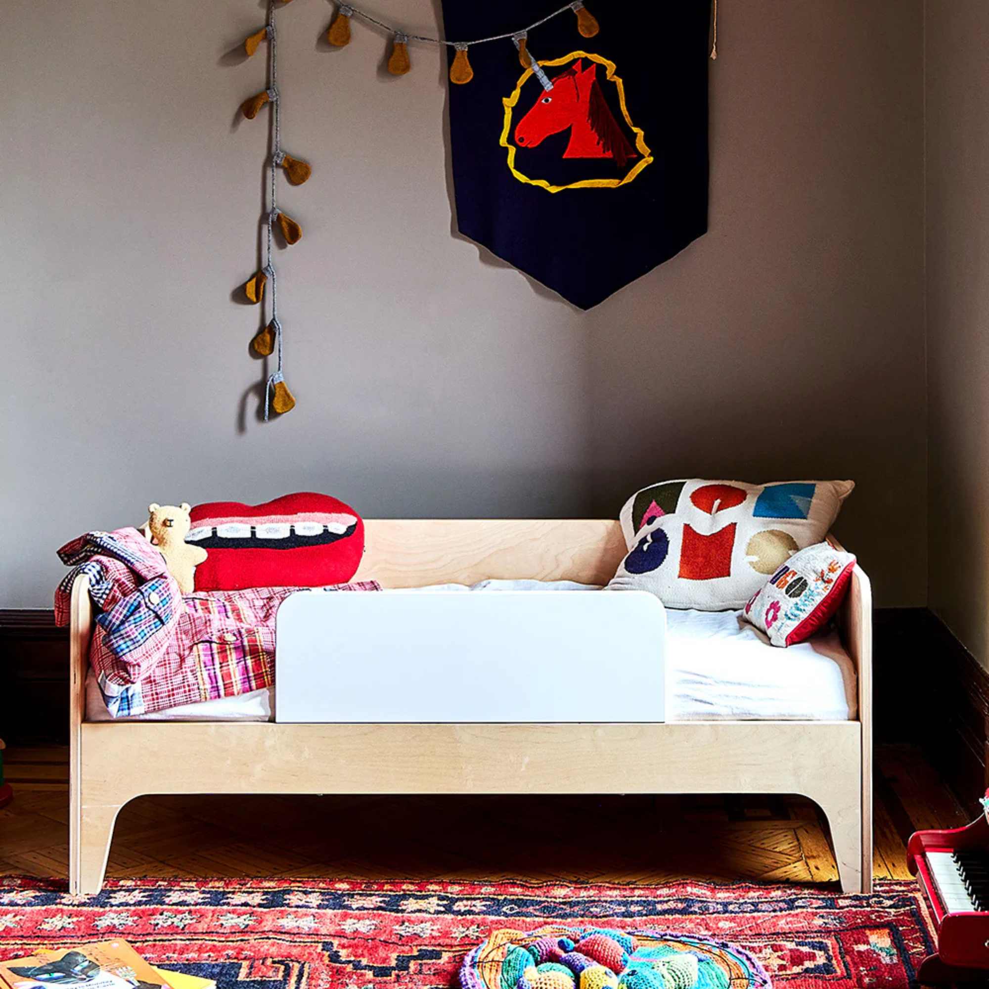 OEUF Perch Toddler Bed - White/Birch