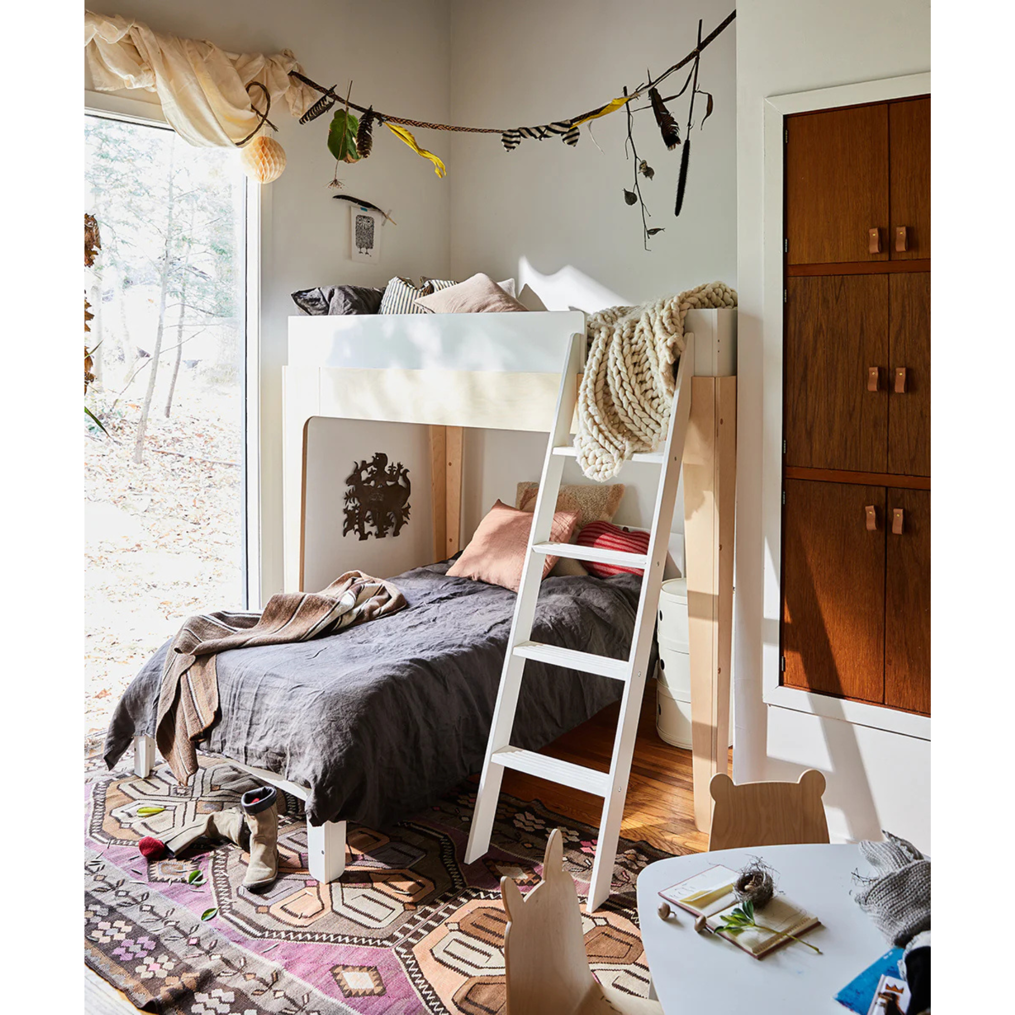 OEUF Perch Twin Lower Bed - White