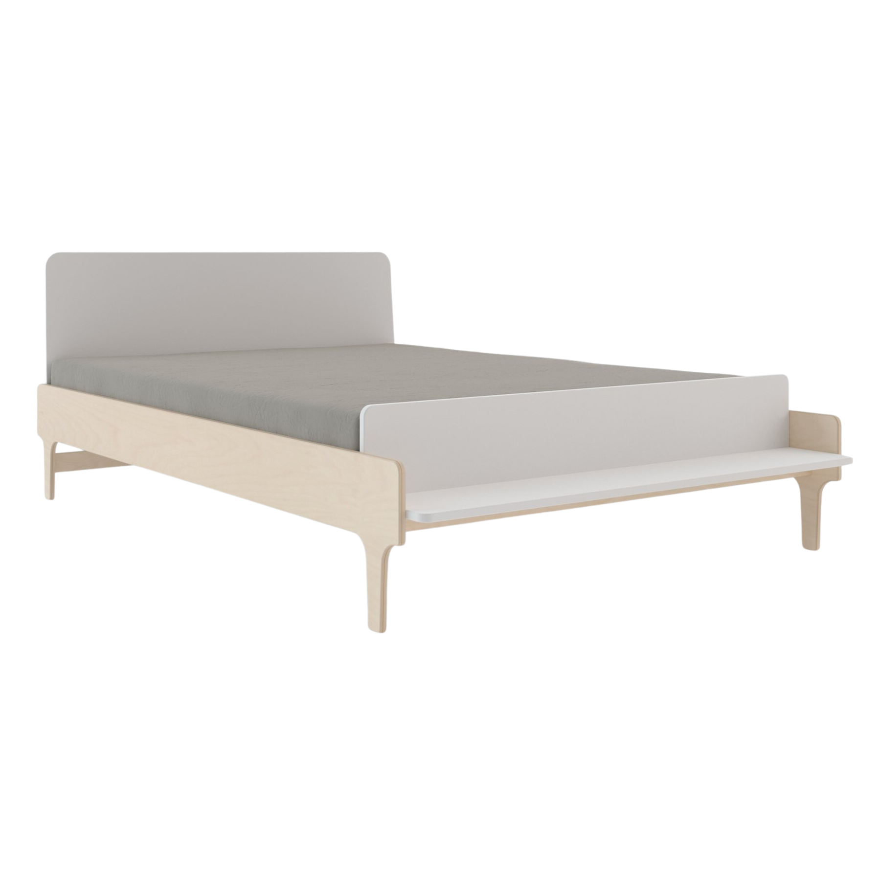 OEUF River Full Bed - White/Birch