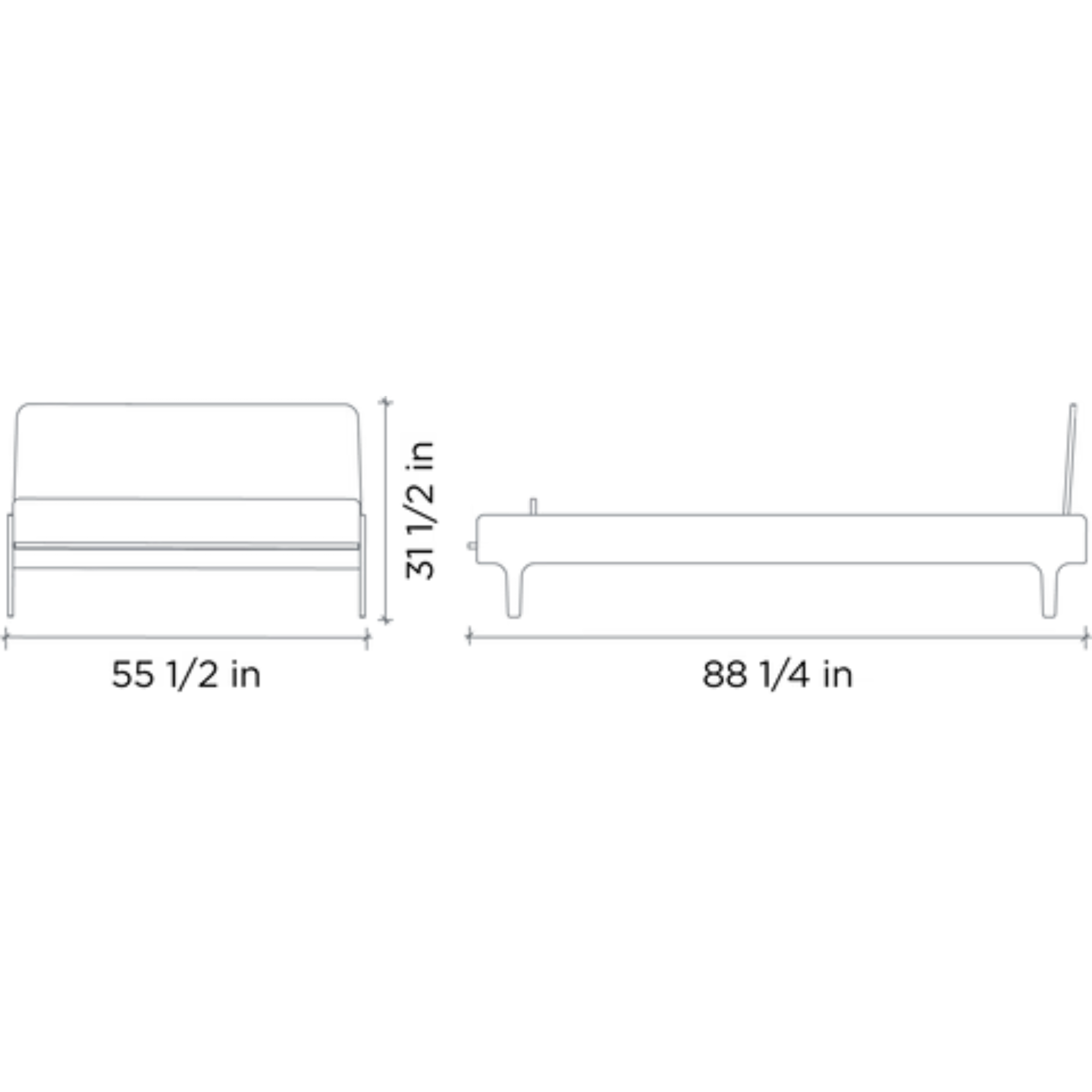 OEUF River Full Bed - White/Birch