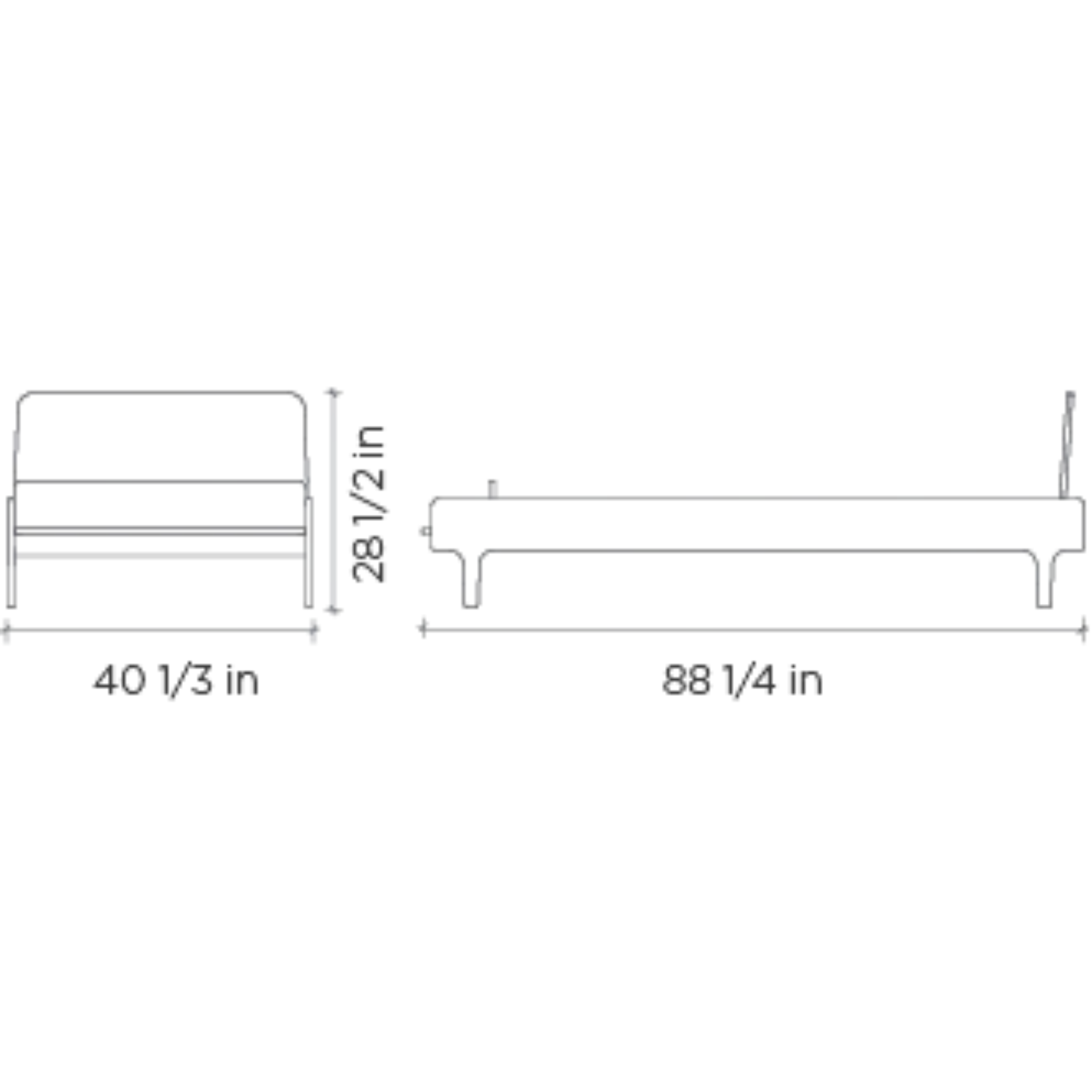 OEUF River Twin Bed - White/Birch