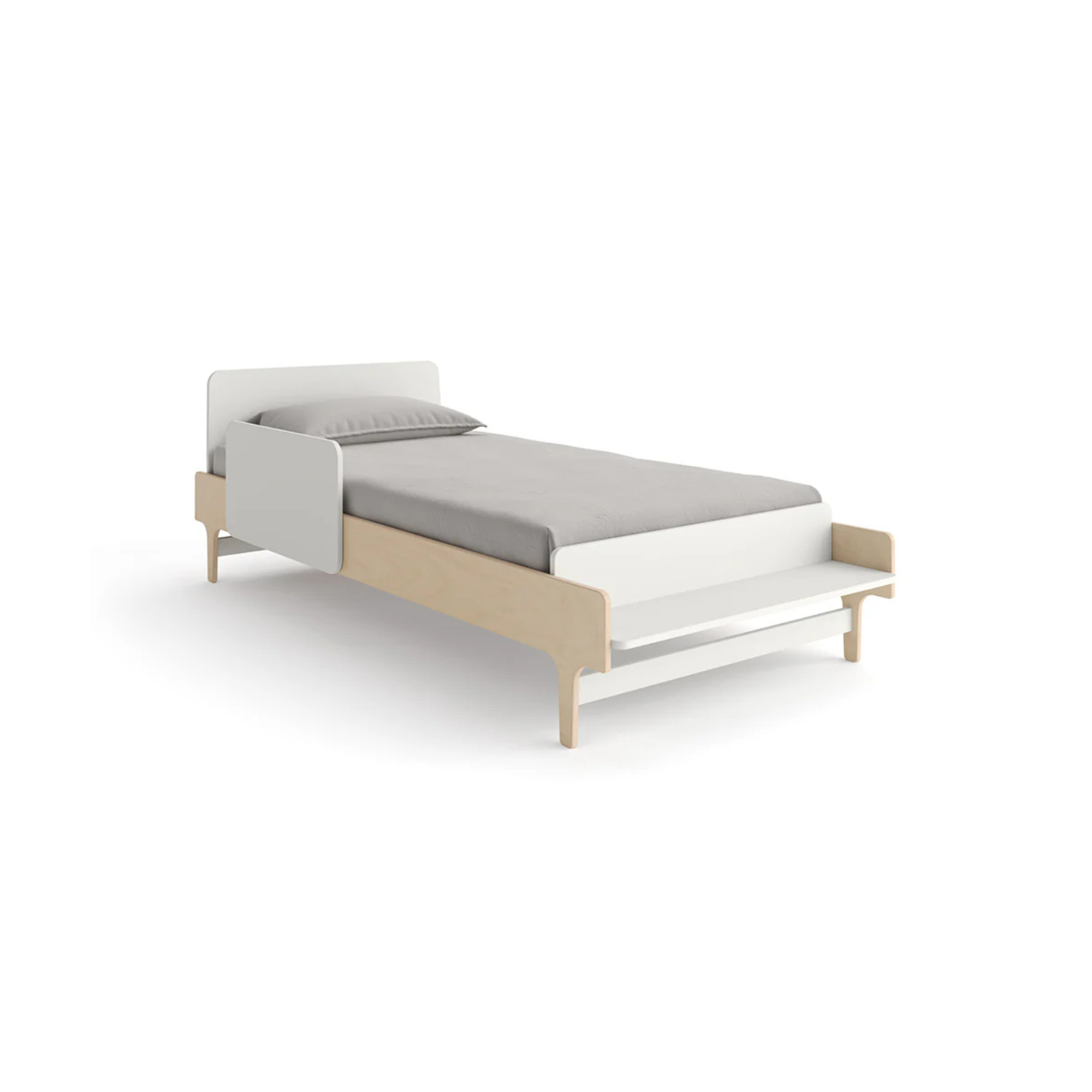 OEUF River Twin Bed - White/Birch