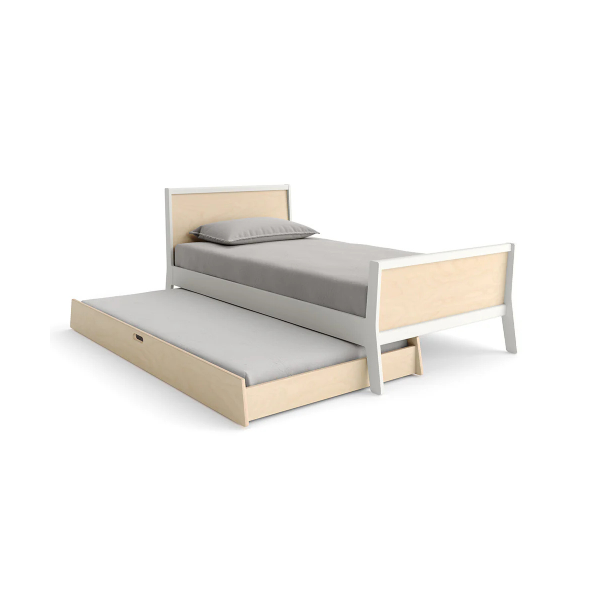 OEUF Sparrow Twin Bed - White/Birch