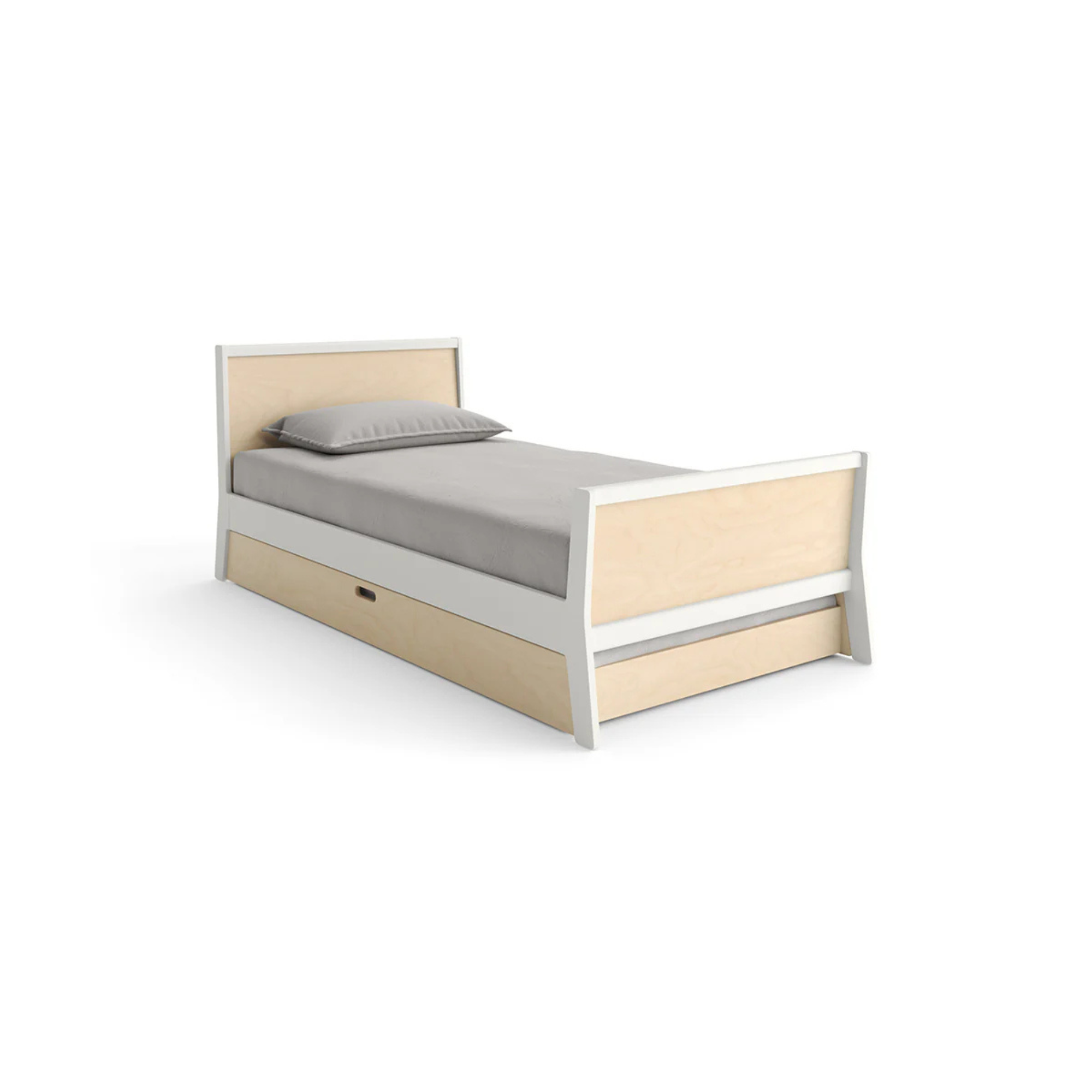 OEUF Sparrow Twin Bed - White/Birch