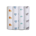ADEN + ANAIS Organic Cotton Muslin Swaddle (4 Pk) - Animal Kingdom