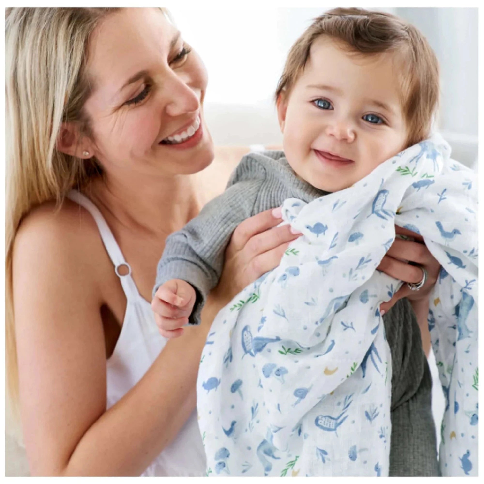 ADEN + ANAIS Organic Dream Blanket - Outdoors/Sleepy Forest