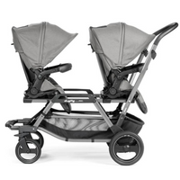 Thumbnail for PEG PEREGO Duette Piroet Double Stroller - Mercury