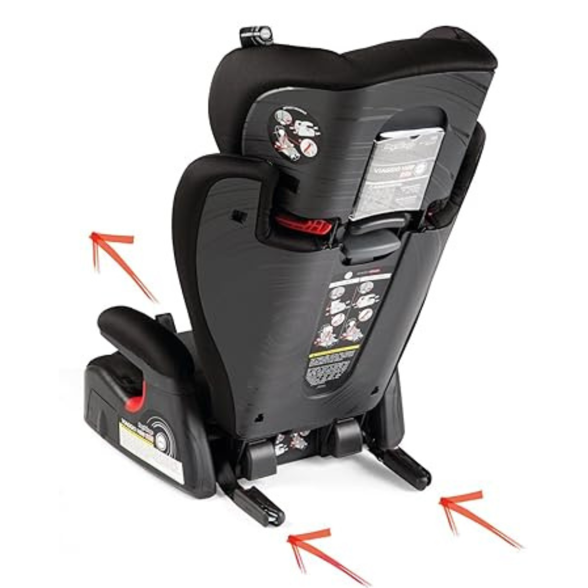 PEG Viaggio Hbb 120 Booster Car Seat - Licorice (Black Eco Leather)