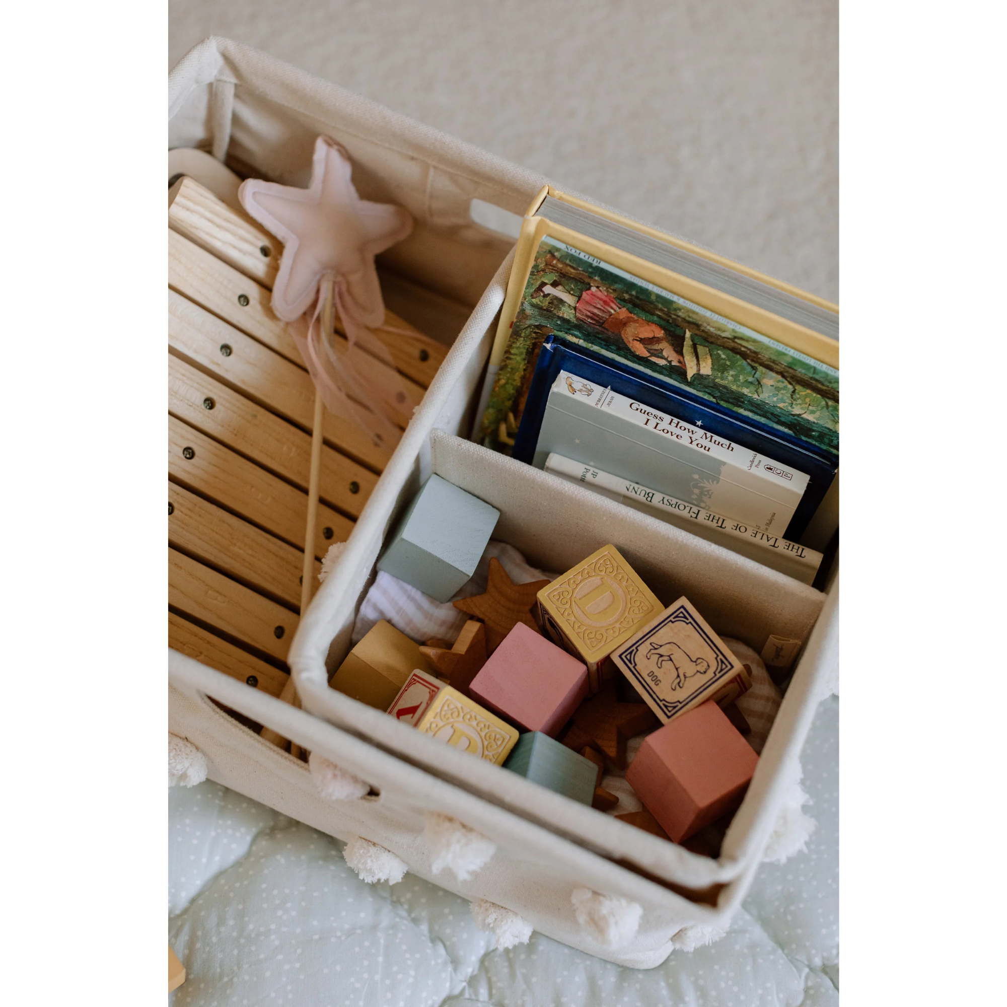 PEHR Pom Pom Hideaway Caddy Organizer - Natural