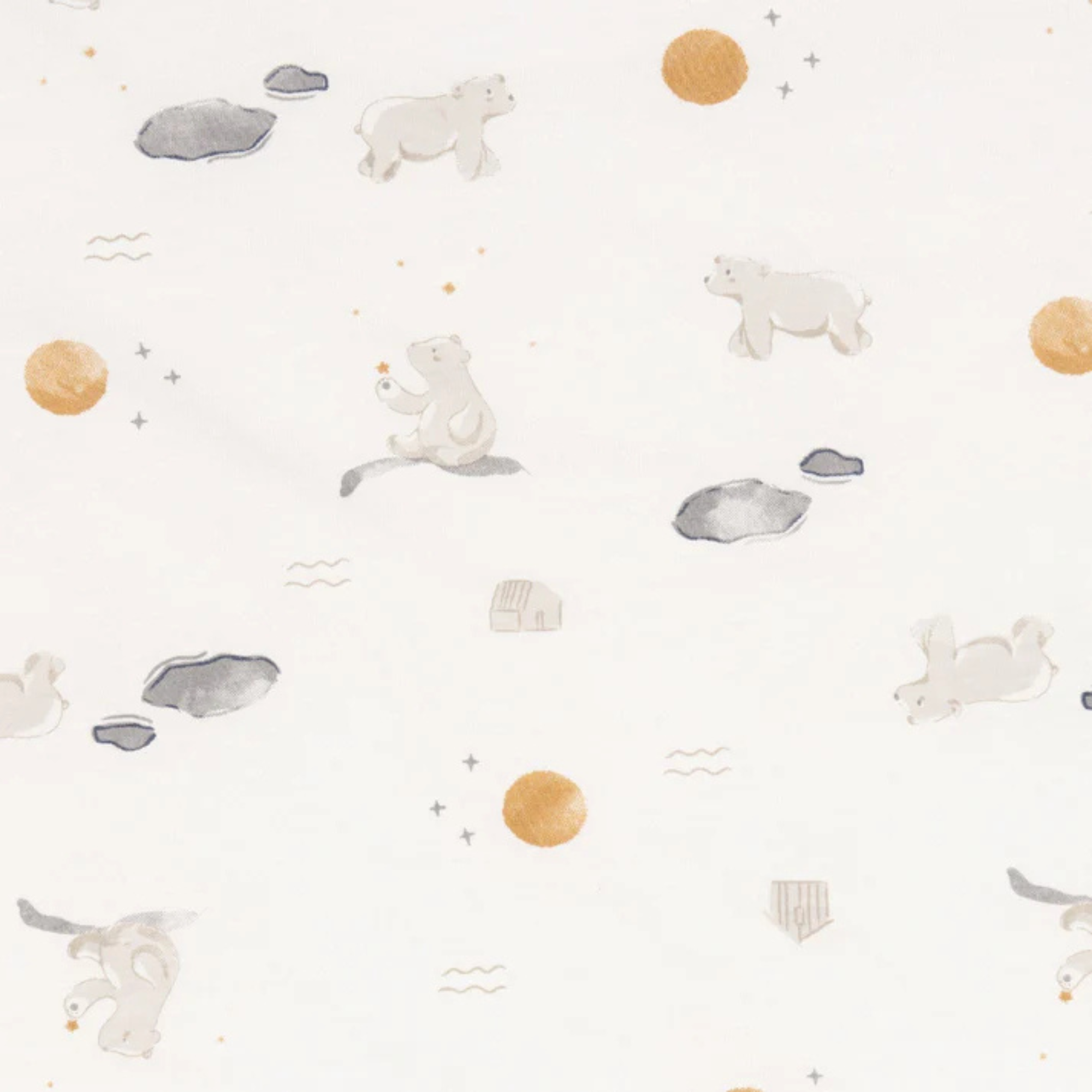 PERLIMPINPIN Baby Bamboo Fitted Sheet - Full Moon