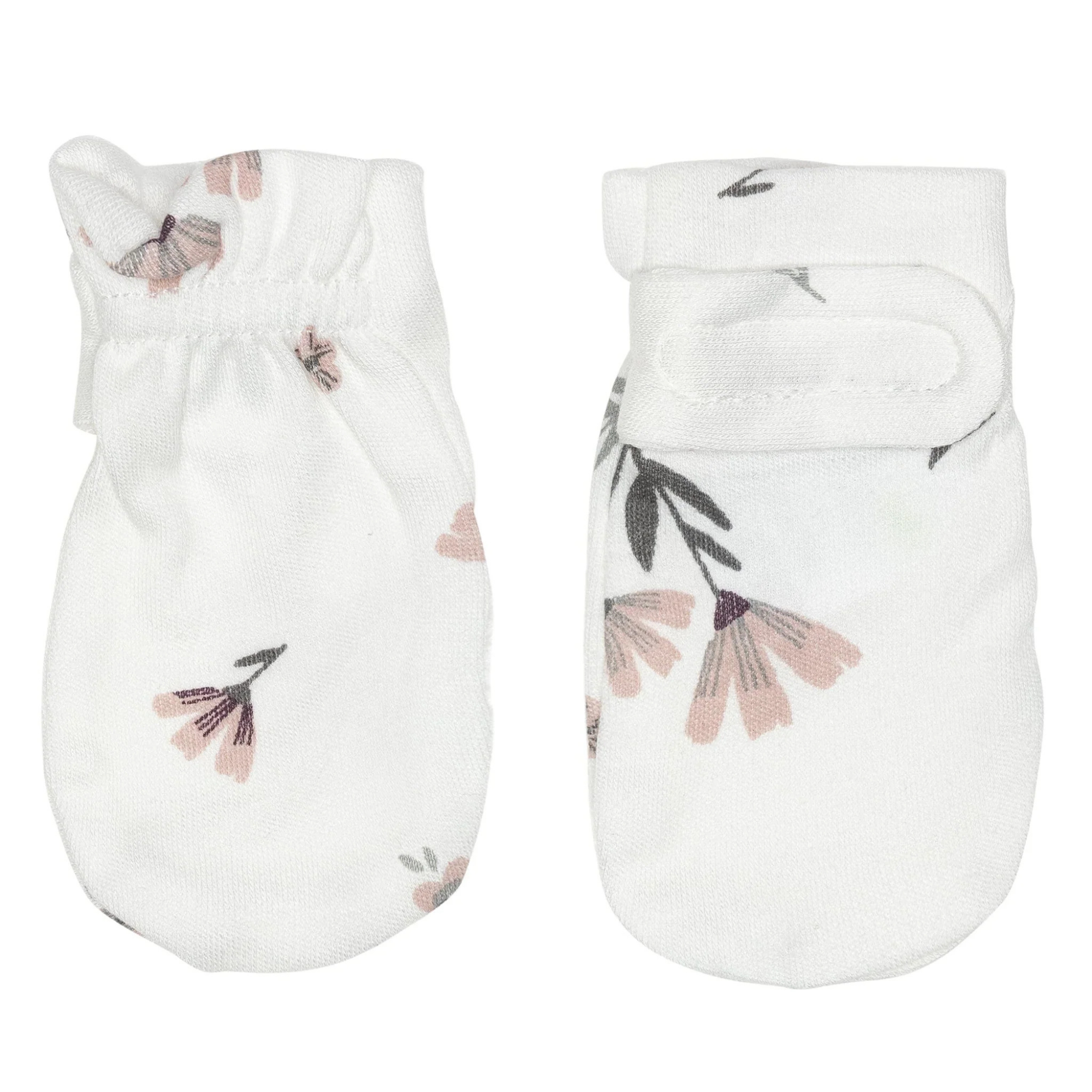 PERLIMPINPIN Bamboo Scratch Mittens - Watercolor Flowers