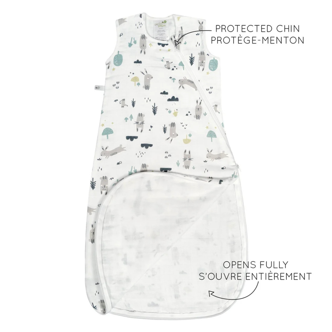 PERLIMPINPIN Cotton Muslin Sleep Bag 0.7T - Bunnies
