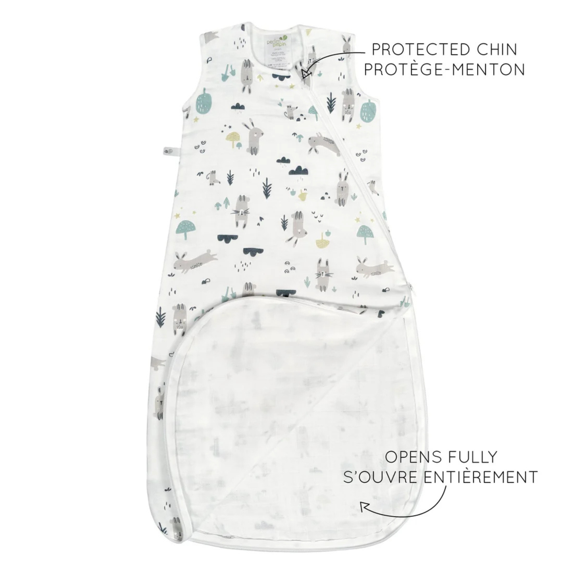 PERLIMPINPIN Cotton Muslin Sleep Bag 0.7T - Bunnies
