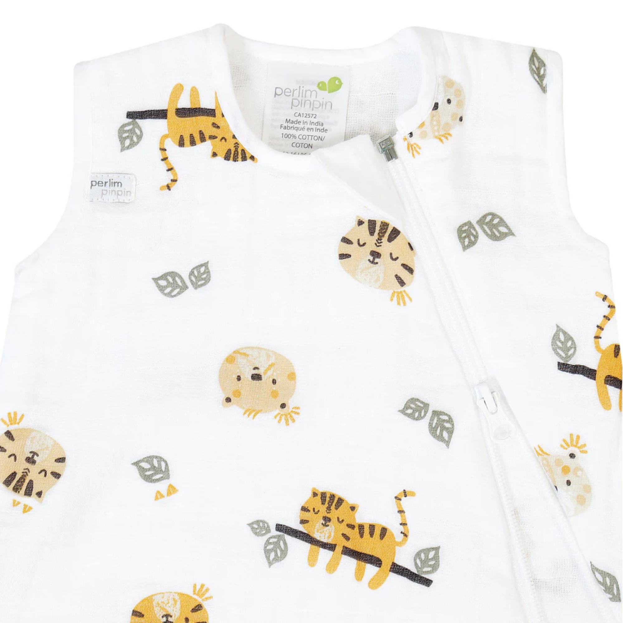 PERLIMPINPIN Cotton Muslin Sleep Bag 0.7T - Jungle