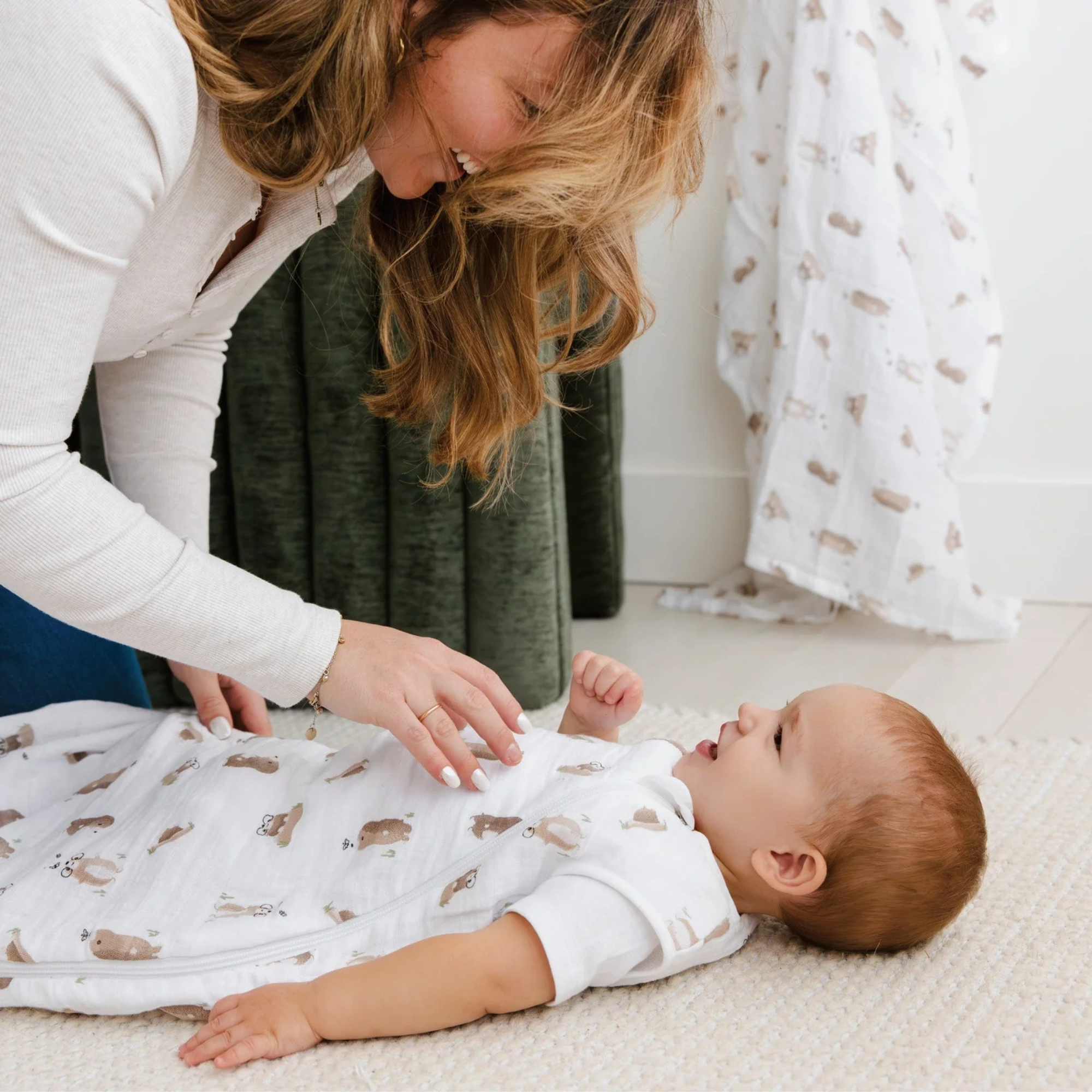 PERLIMPINPIN Cotton Muslin Sleep Bag 0.7T - Moles