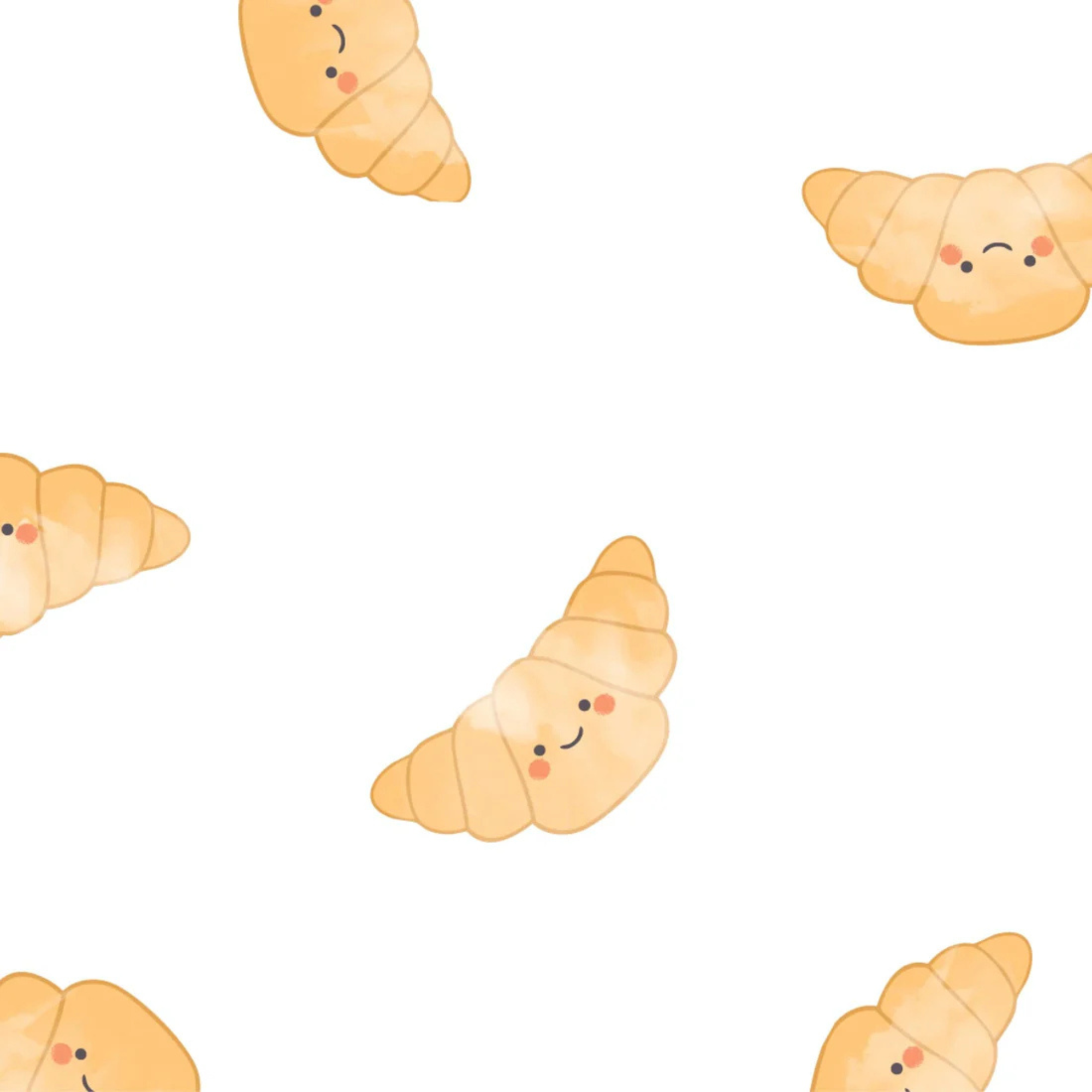 PERLIMPINPIN Cotton Muslin Swaddle - Croissants