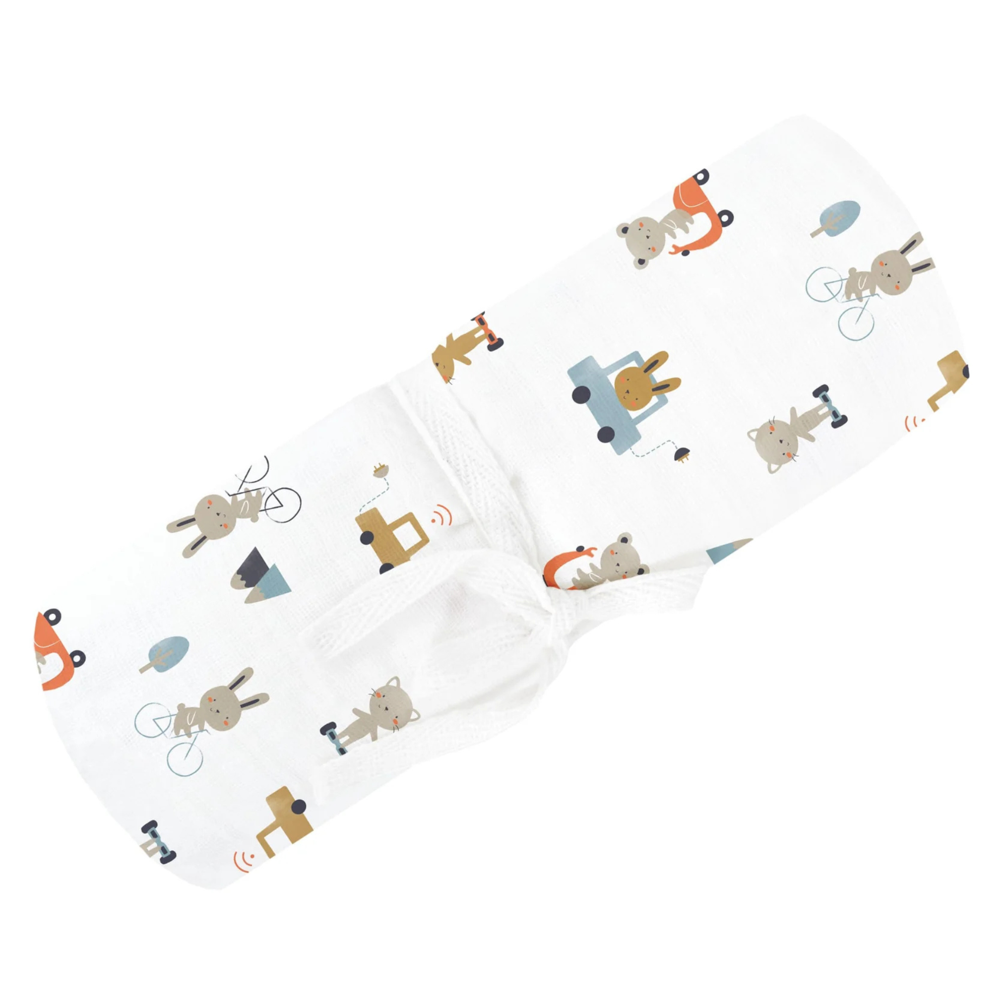 PERLIMPINPIN Cotton Muslin Swaddle - Transports