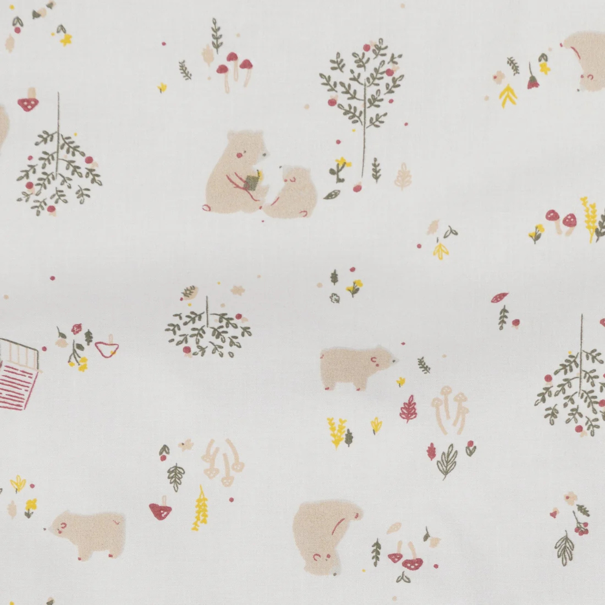 PERLIMPINPIN Crib Bed Skirt - Bears