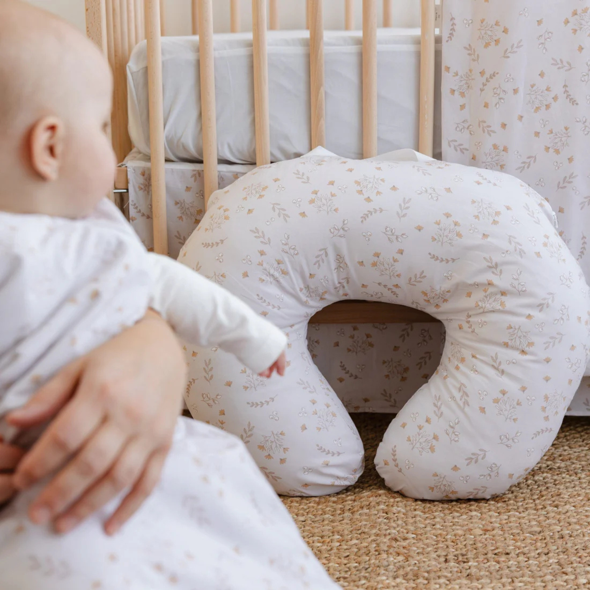 PERLIMPINPIN Crib Bed Skirt - Spring