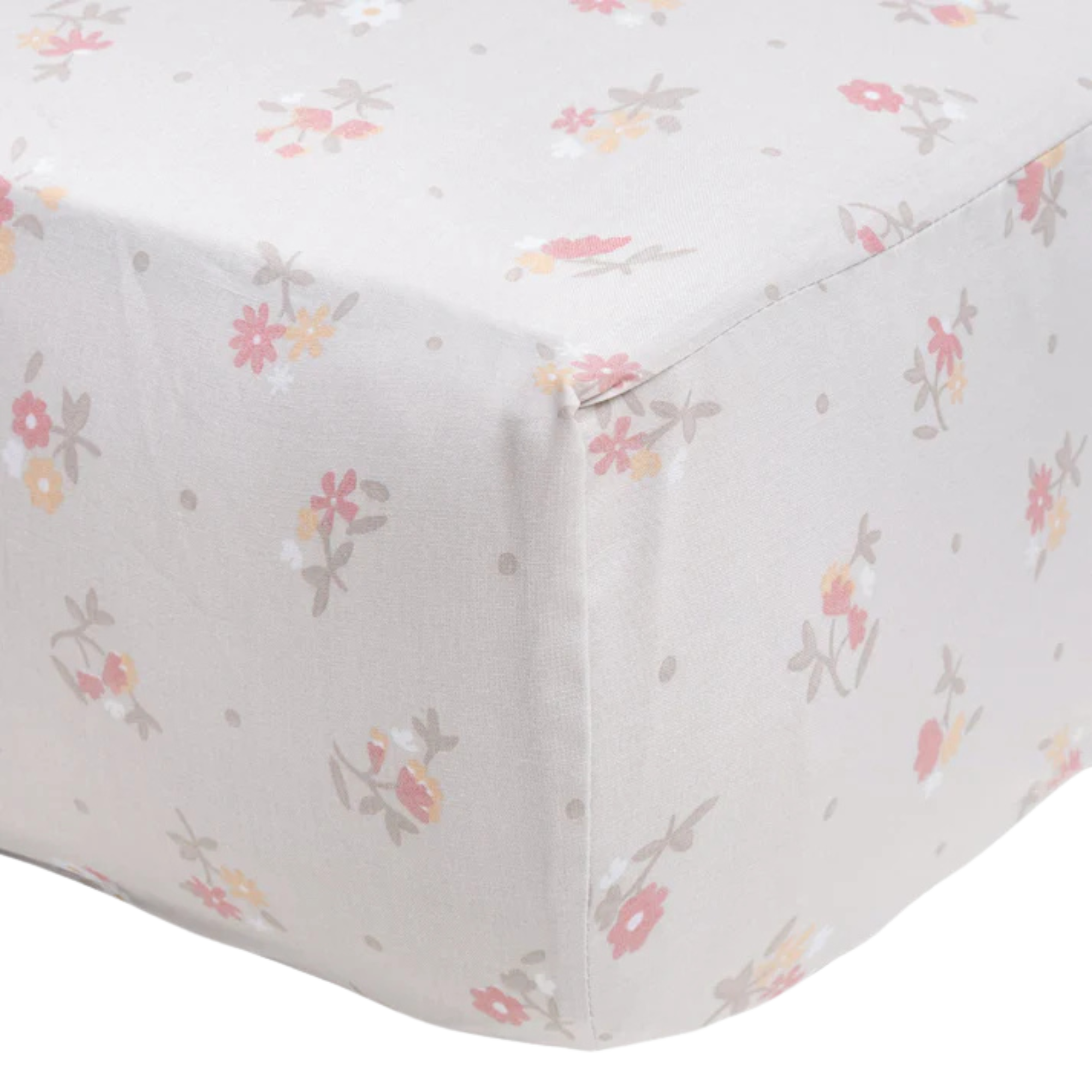 PERLIMPINPIN Crib Fitted Sheet - Flowers