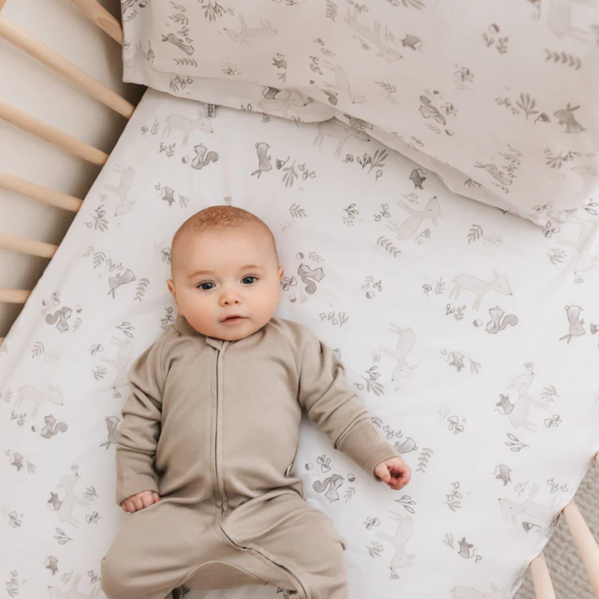 Drap-housse pour berceau PERLIMPINPIN - Forêt