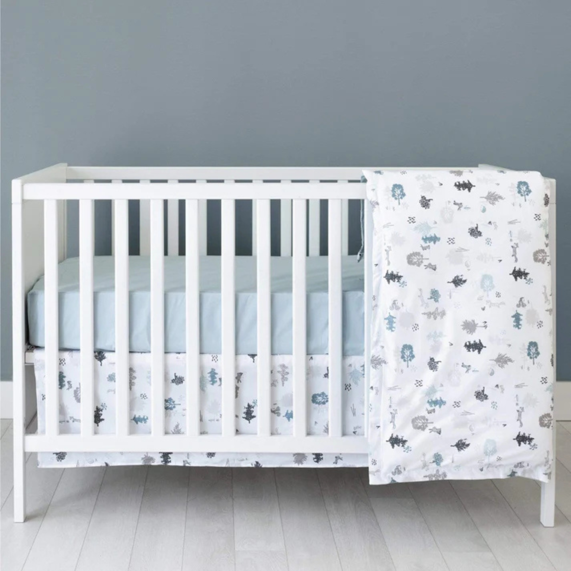 PERLIMPINPIN Crib Fitted Sheet - Glacier