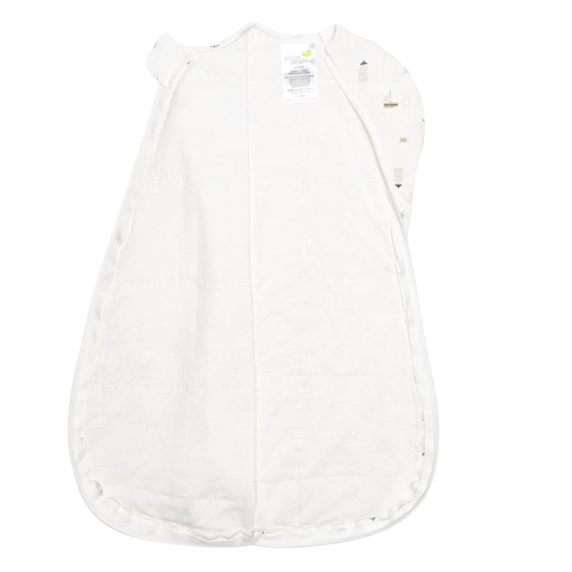 PERLIMPINPIN Quilted Bamboo 1TOG Sleep Bag Newborn - Ocean