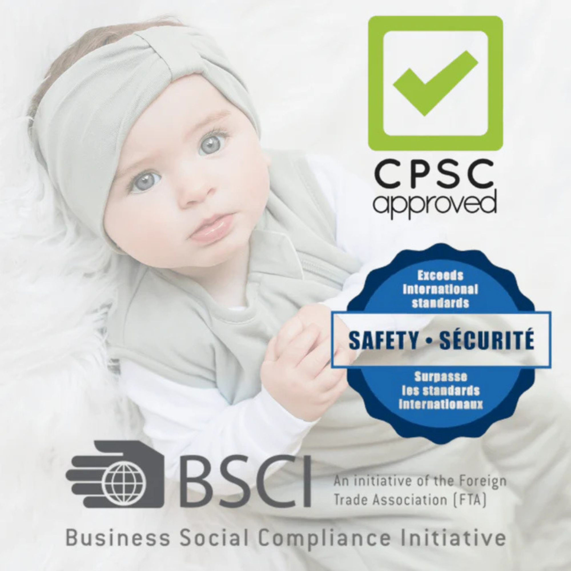 PERLIMPINPIN Quilted Bamboo Sleep Bag 1Tog - Taupe