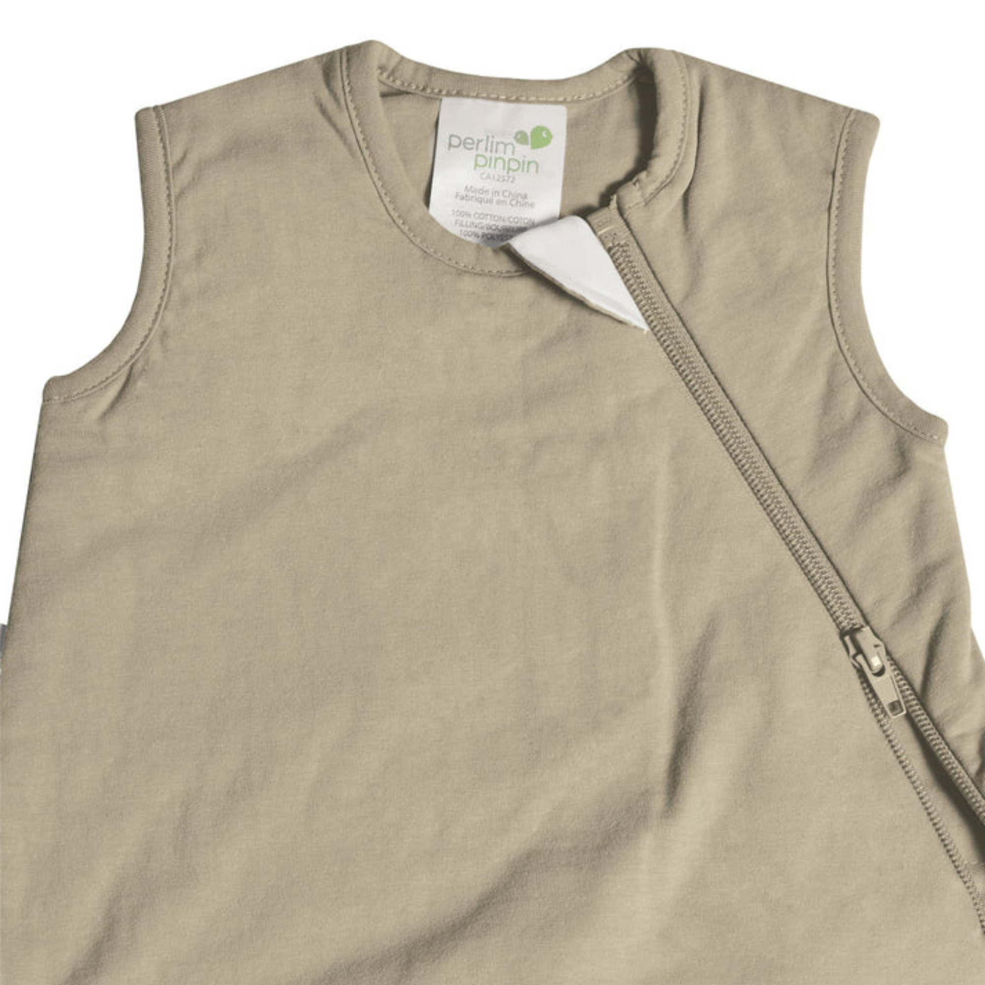 PERLIMPINPIN Quilted Bamboo Sleep Bag 1Tog - Taupe