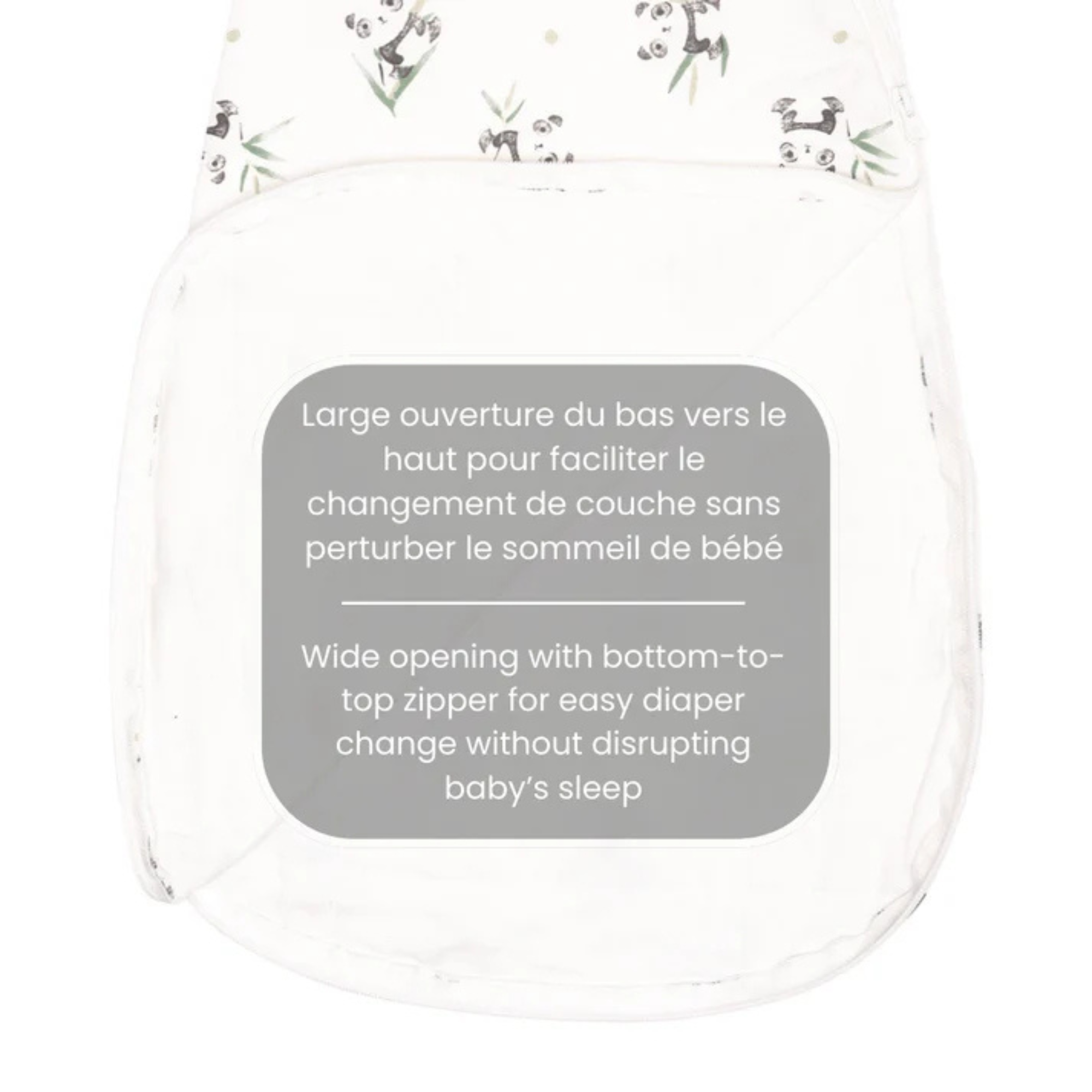 Gigoteuse matelassée en bambou PERLIMPINPIN 1Tog - Pandas