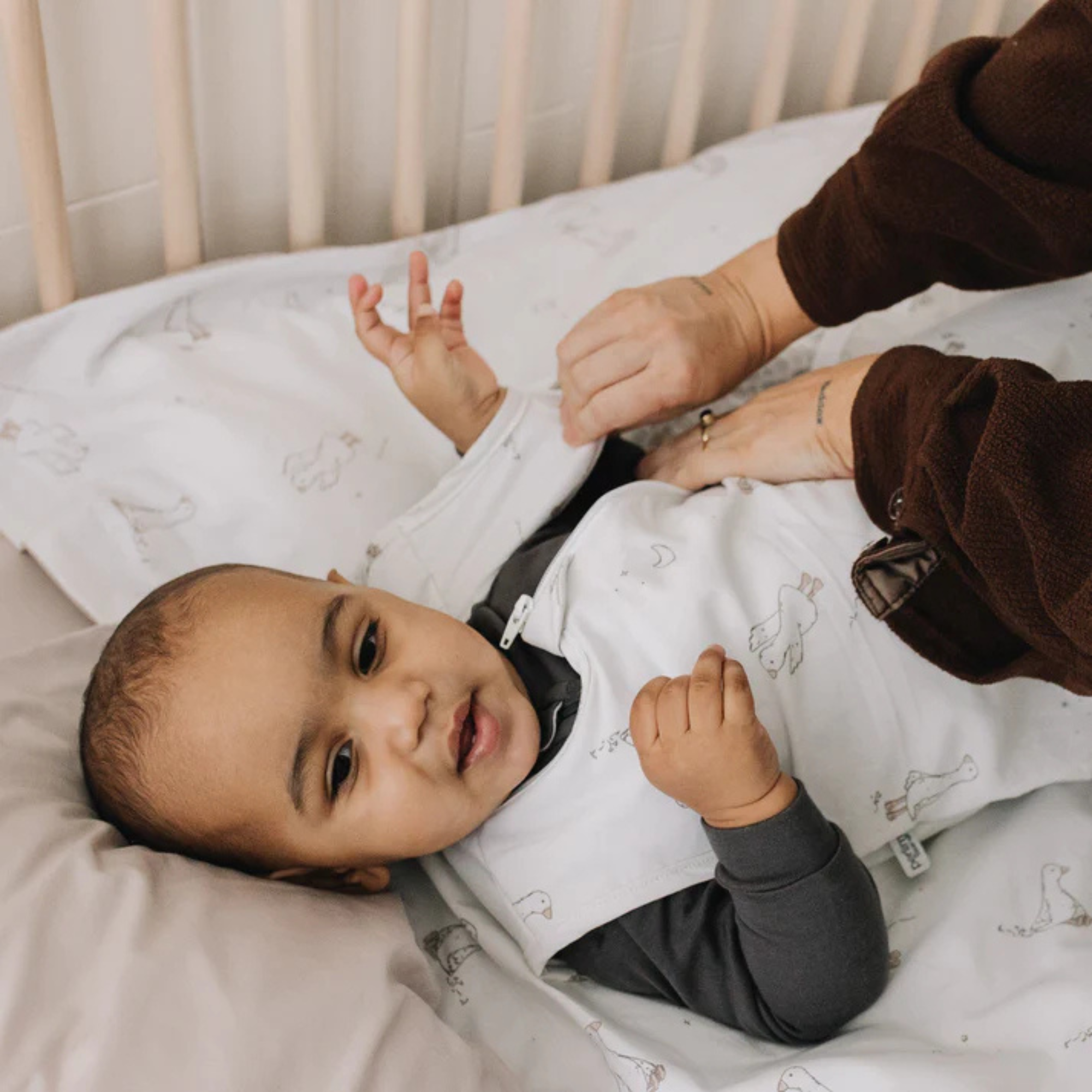 PERLIMPINPIN Woven Cotton Sleep Bag 2Tog - Goose