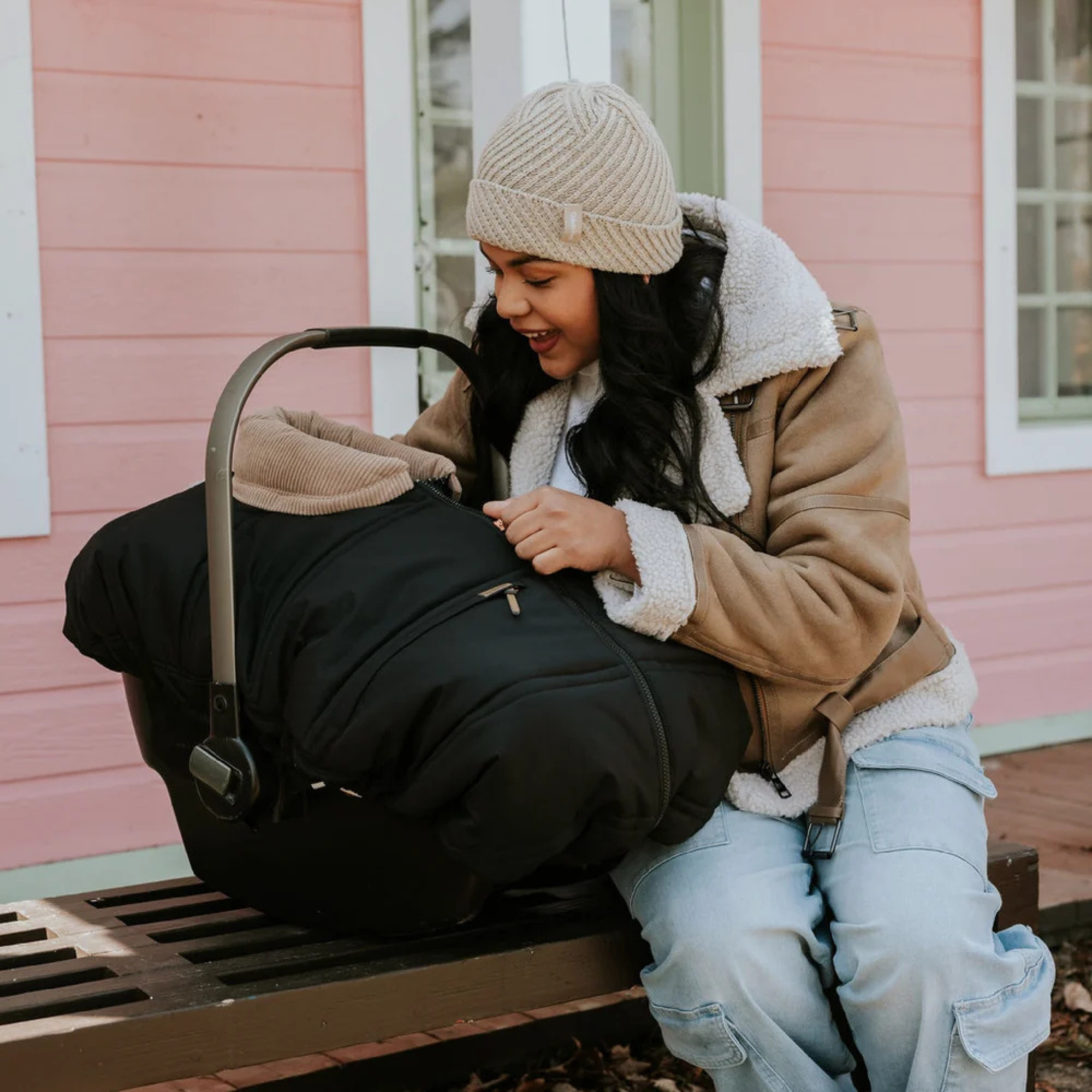 PETIT COULOU 3 Seasons Car Seat Cover - Interchangeable Collars