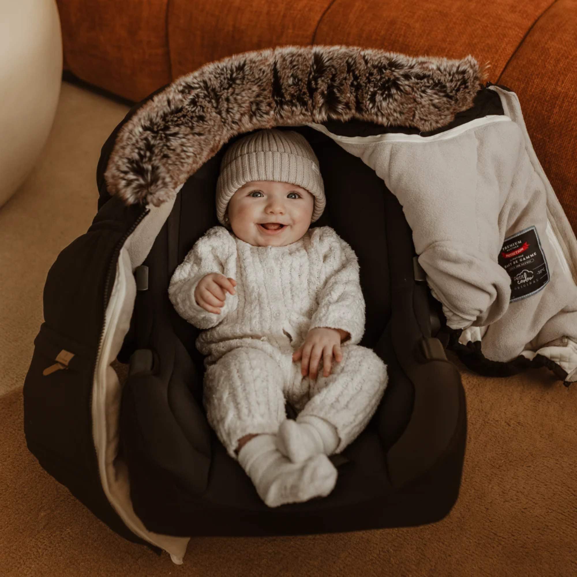 PETIT COULOU 3 Seasons Car Seat Cover - Interchangeable Collars